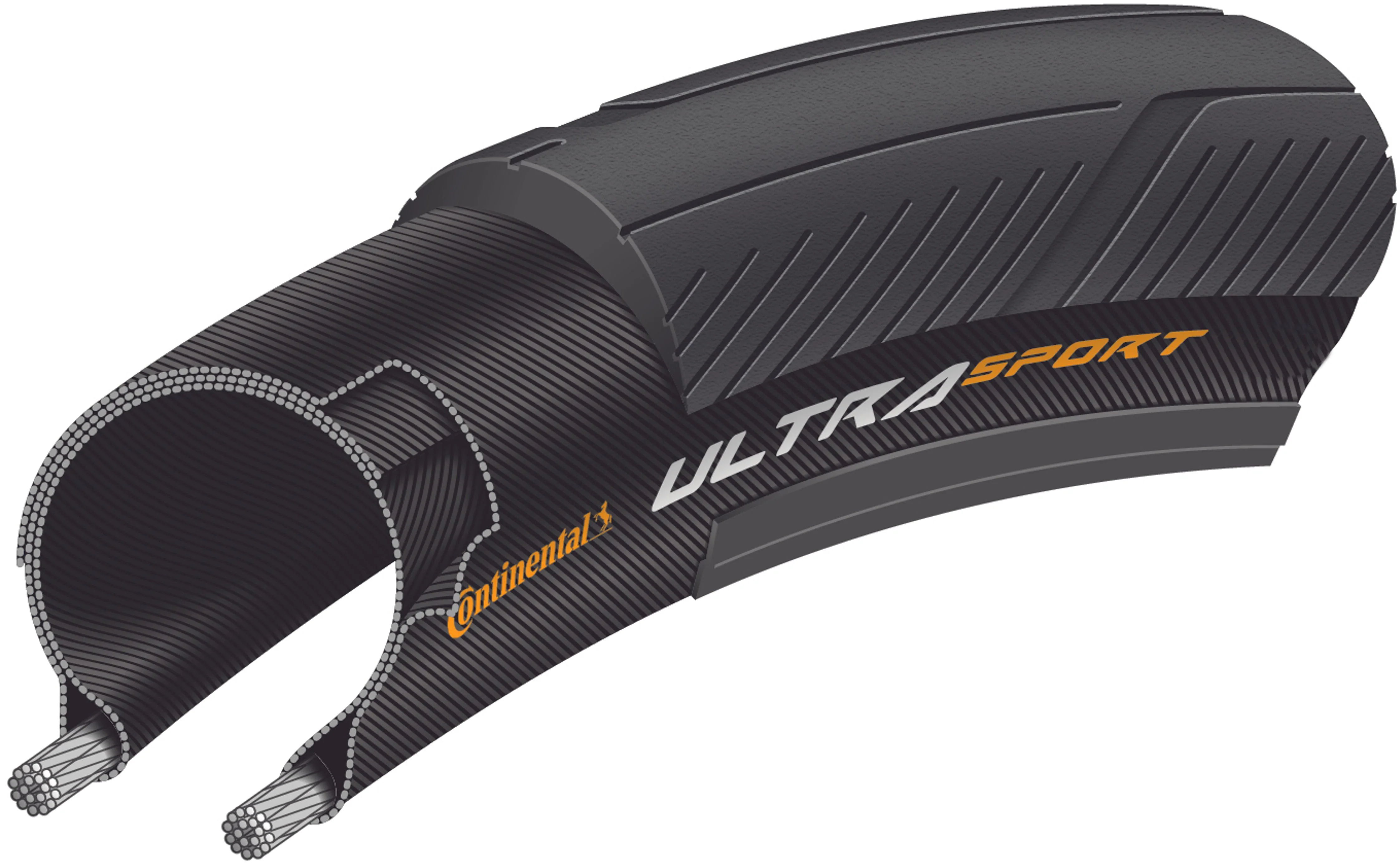 Continental Ultra Sport III Performance pneu pliant 700x25C noir - Image 3