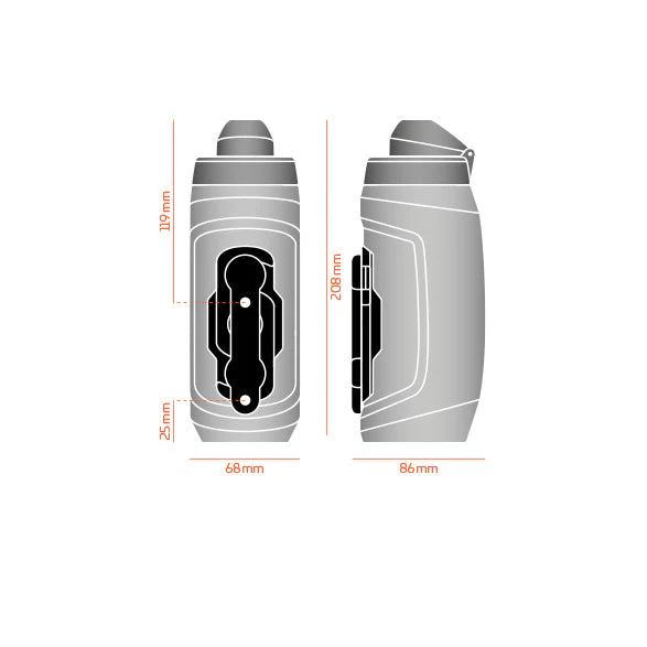 Fidlock Twist Bottle 590 incl. fixation vélo Base transparent/noir - Image 2