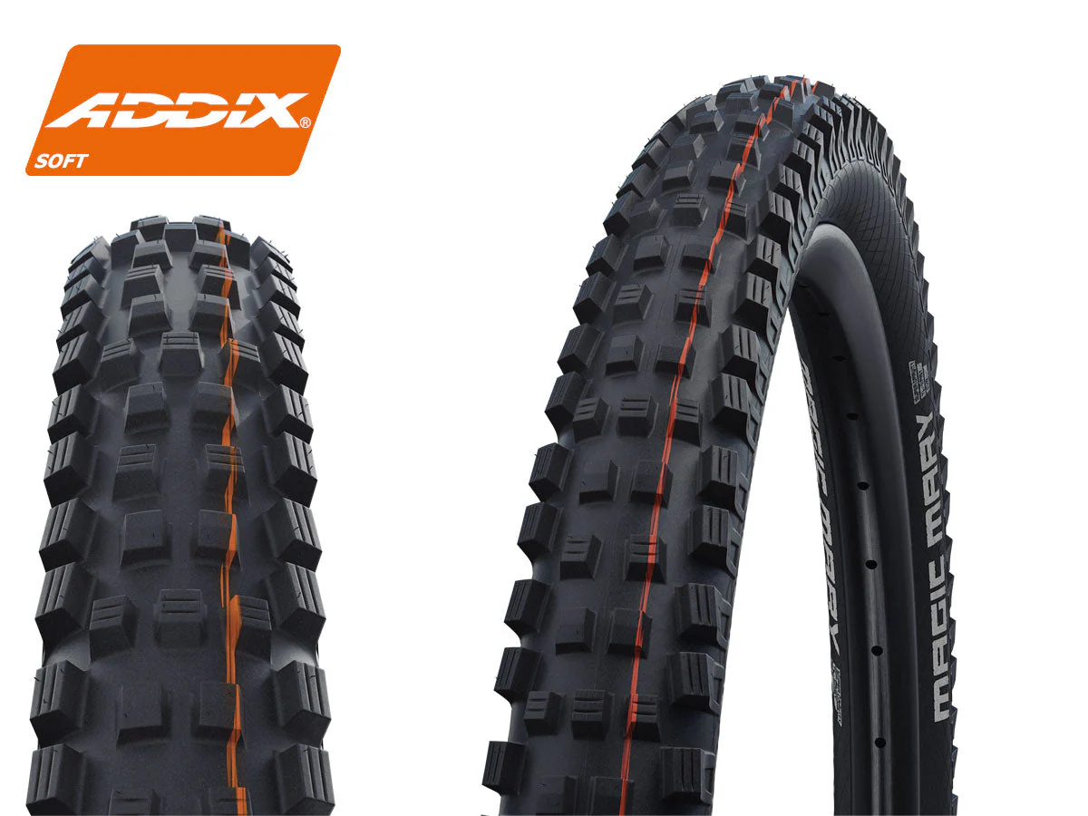 Schwalbe Magic Mary Evolution Super Gravity pneu Addix Soft noir
