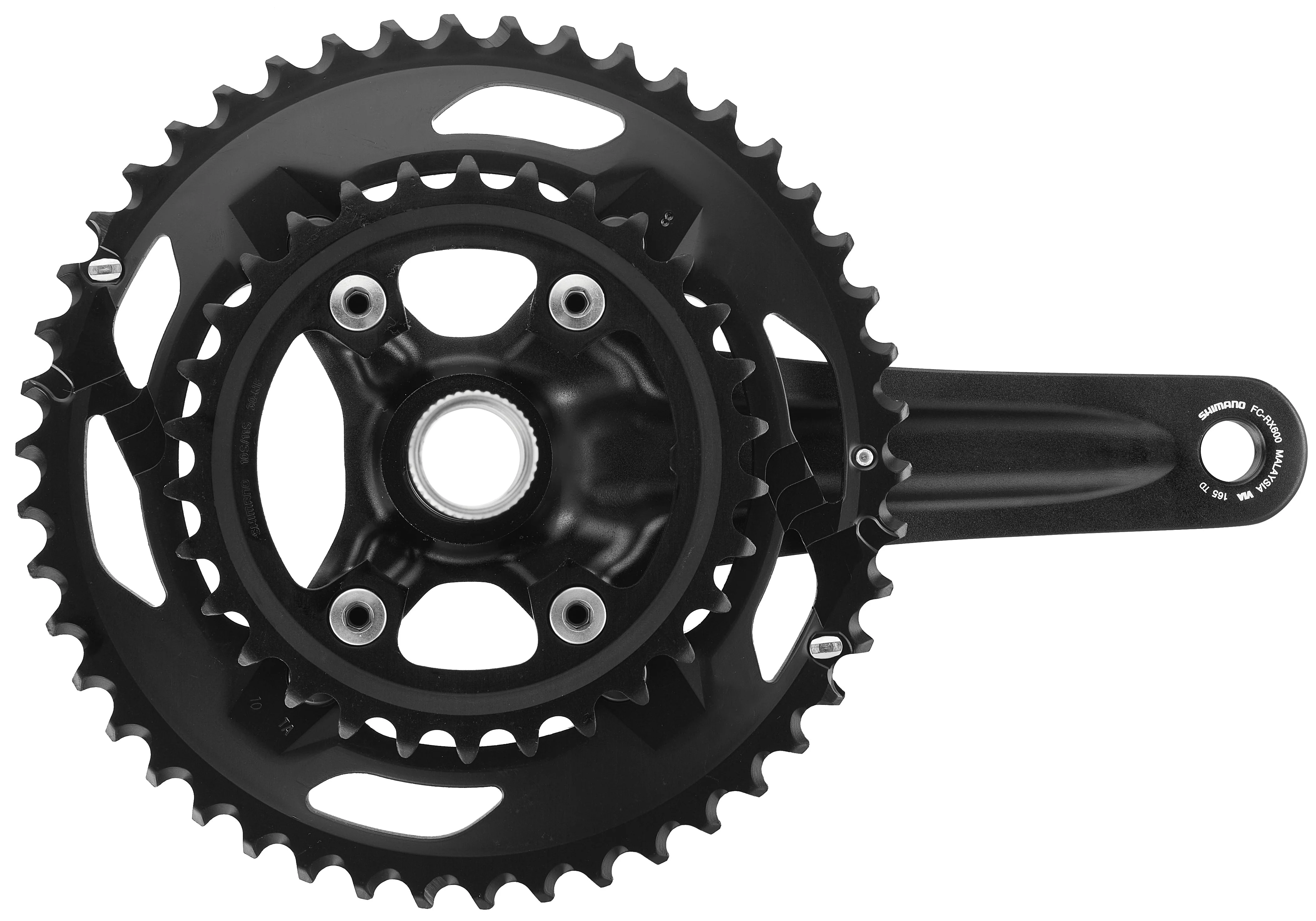 Shimano GRX FC-RX600 pédalier 2x10 vitesses 46-30 dents noir - Image 2
