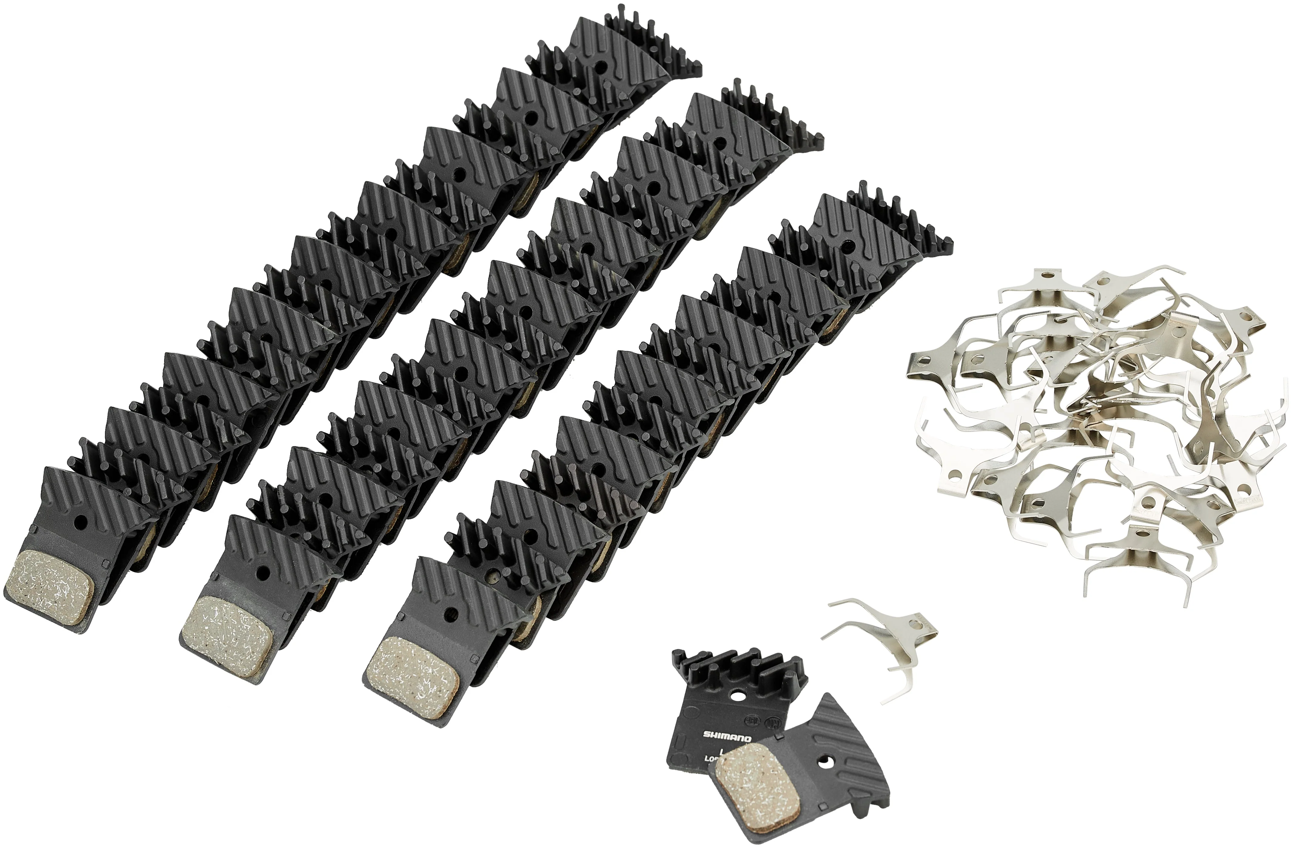 Plaquettes de frein à disque en résine Shimano L05A-RF avec ailettes de refroidissement Dura Ace/Ultegra/105/Tiagra/GRX/Metrea 25 paires - Image 2