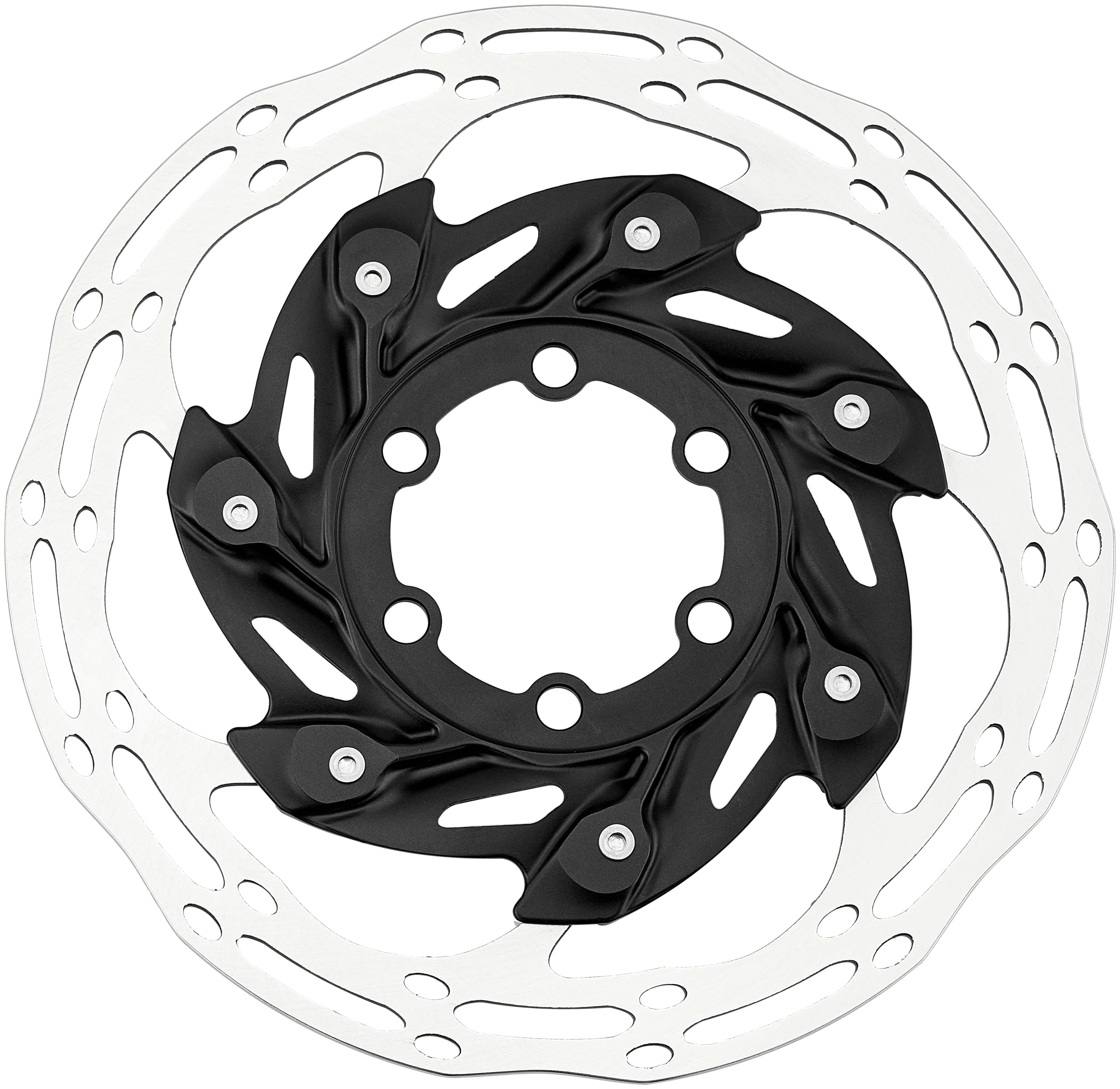 Disque de frein SRAM Centerline XR Rotor en deux parties Profil arrondi 6 trous noir/argent - Image 2