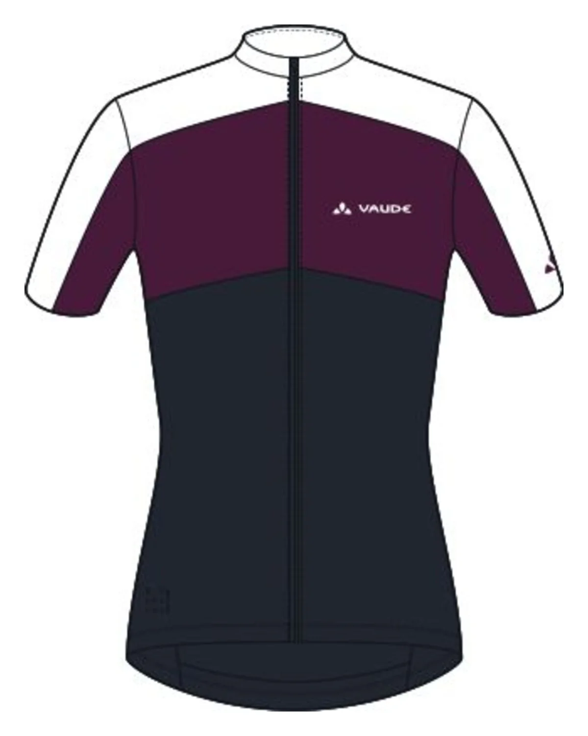 VAUDE Matera Maillot manches courtes zippé intégral femme noir/violet - Image 9