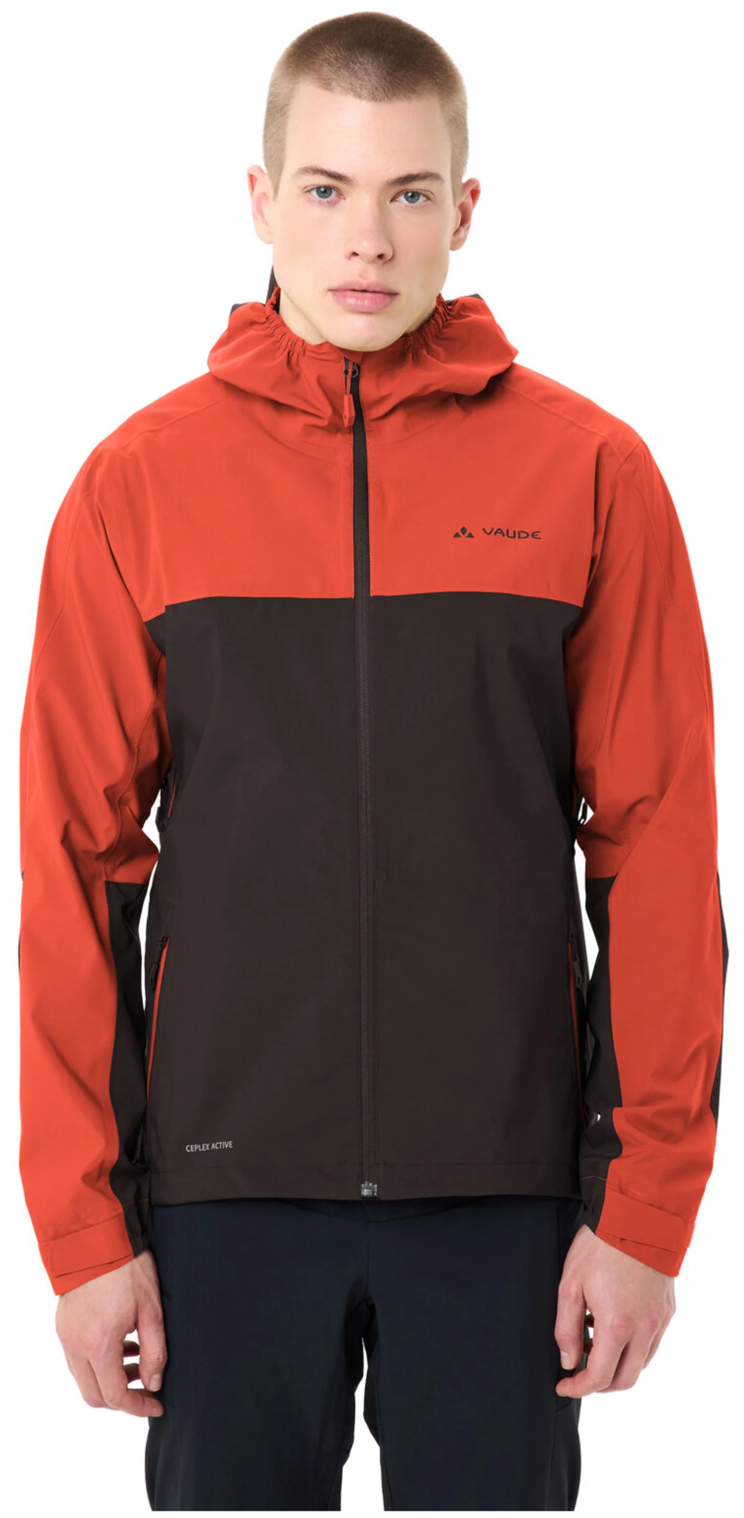 VAUDE Veste de pluie Moab pour homme rouge lumineux/noir - Image 3