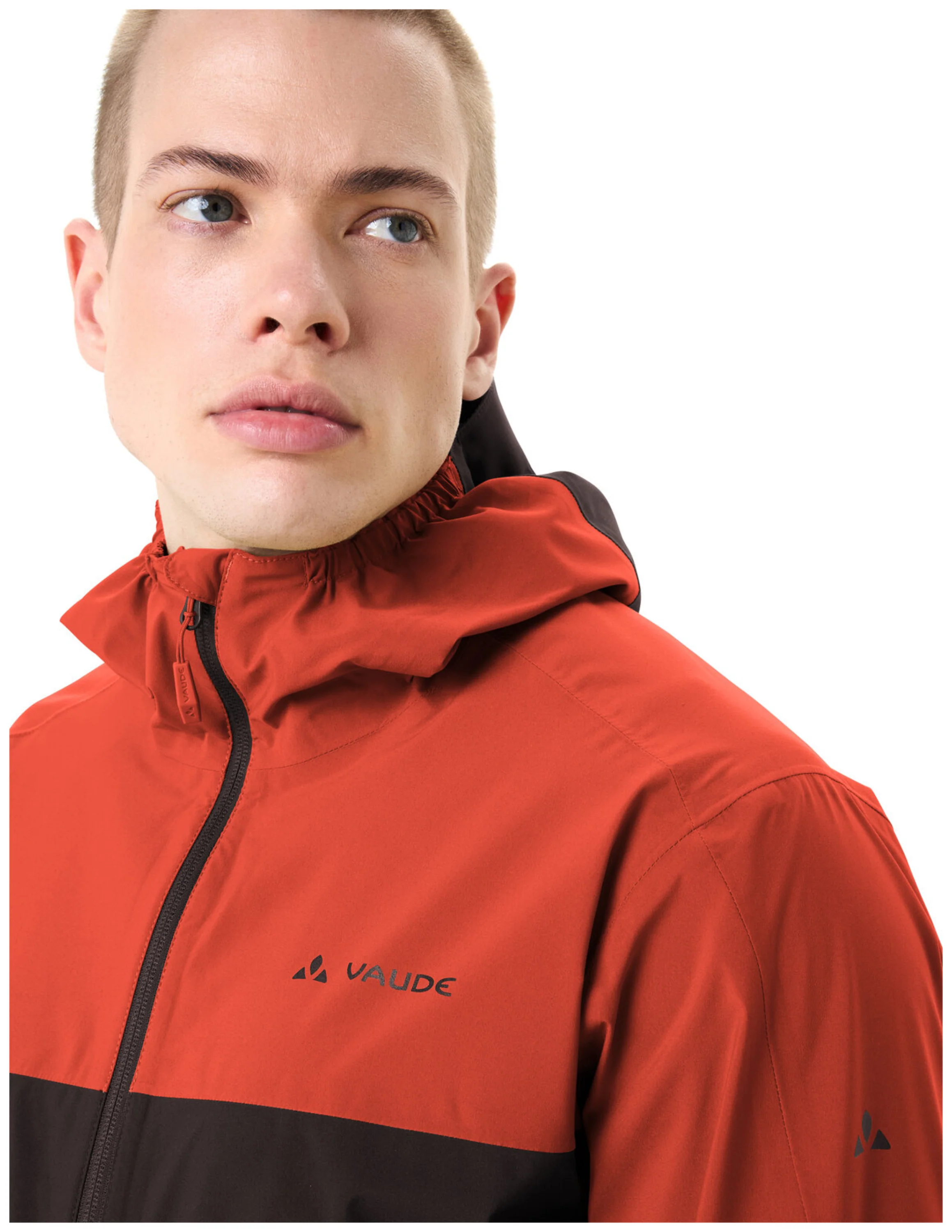 VAUDE Veste de pluie Moab pour homme rouge lumineux/noir - Image 6